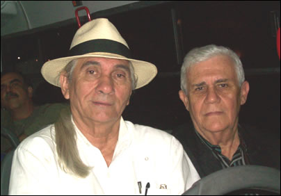 Encuentro de Waldo Leyva y Antonio Miranda durante el 